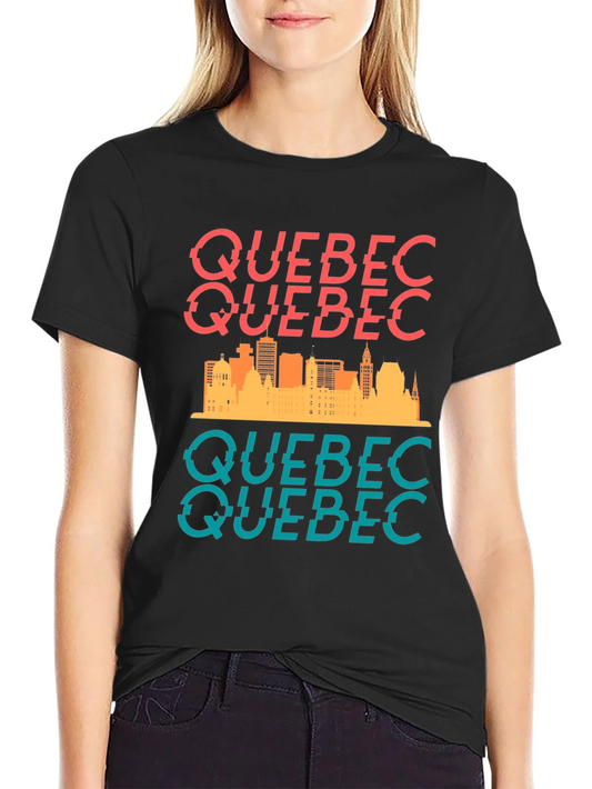 Quebec Skyline Graphic Tee - Stylish Cityscape T-Shirt