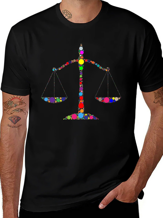 Justice Scales Graphic Black T-Shirt