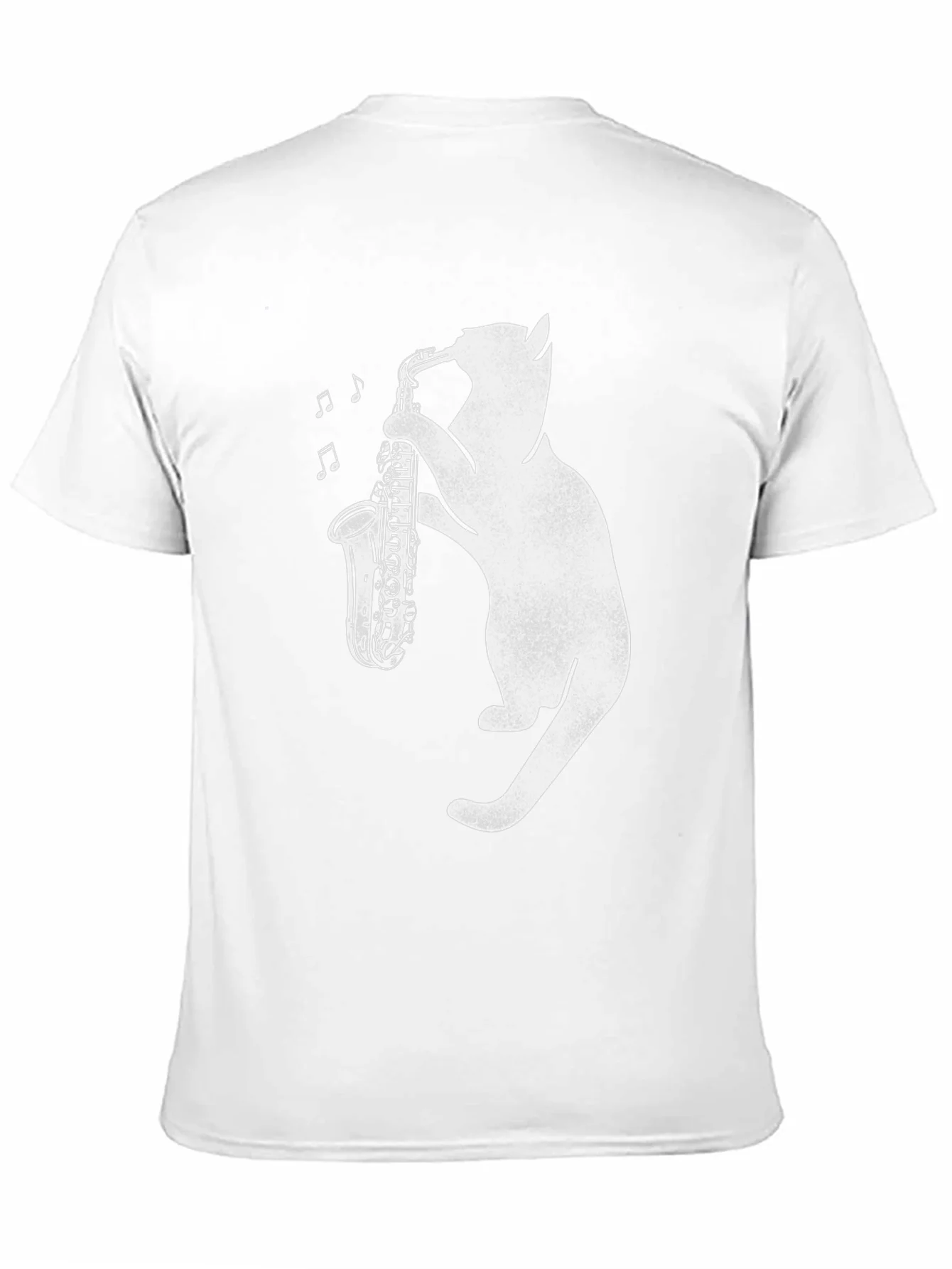Cat Saxophone T-Shirt: Cool Music Lover Tee