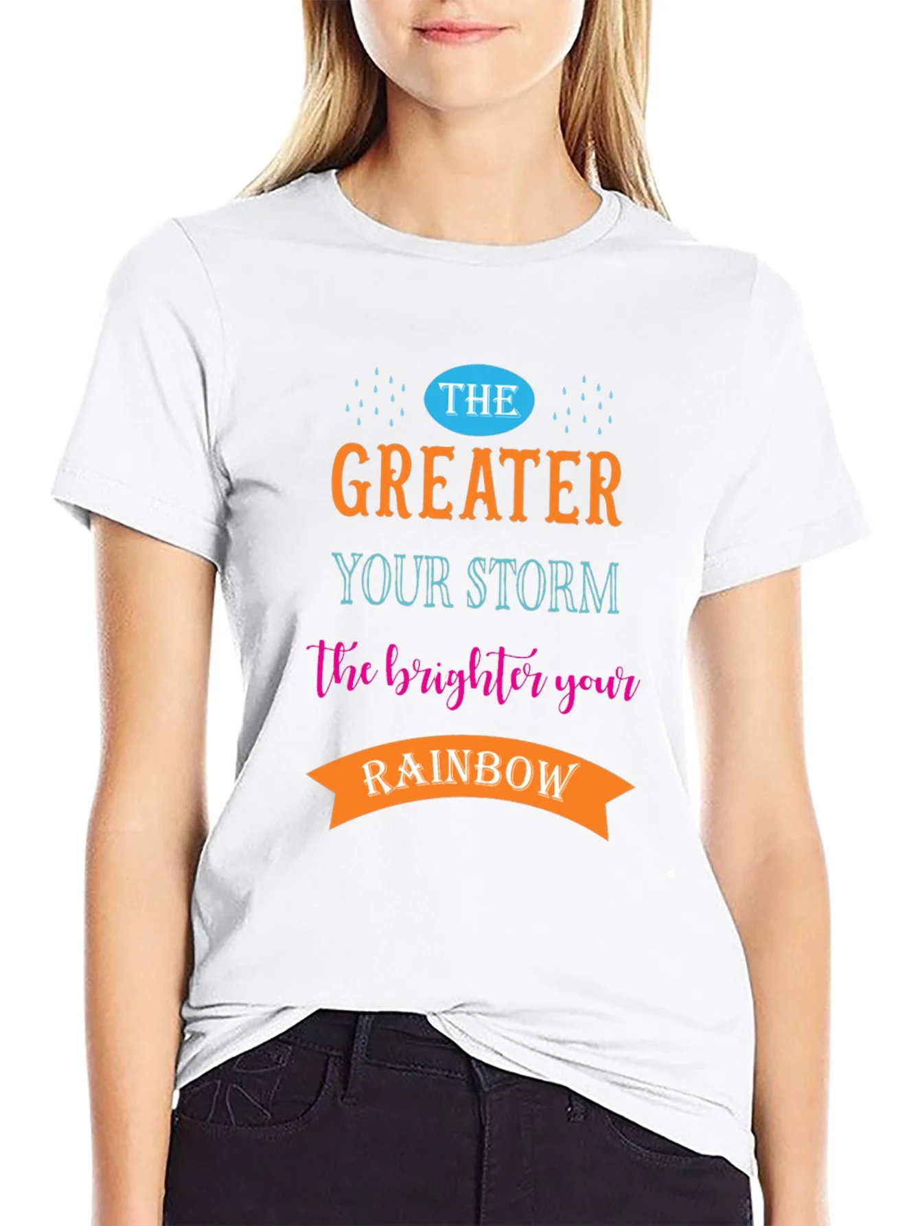 Greater Your Storm Brighter Rainbow T-Shirt