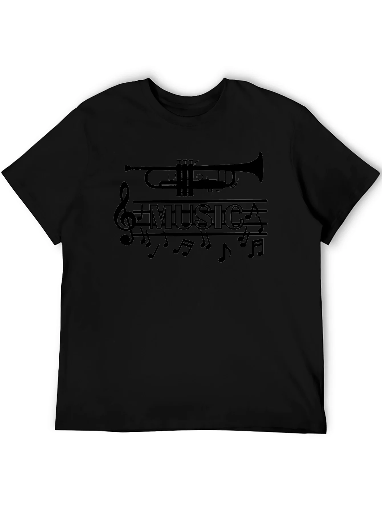 Music Lover Trumpet Graphic T-Shirt