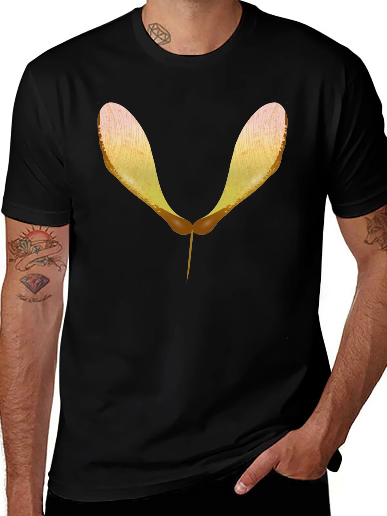Sycamore Seed Graphic Tee - Black Casual T-Shirt
