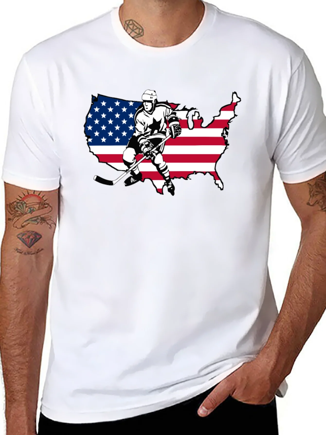 USA Hockey Graphic Tee - Patriotic Style