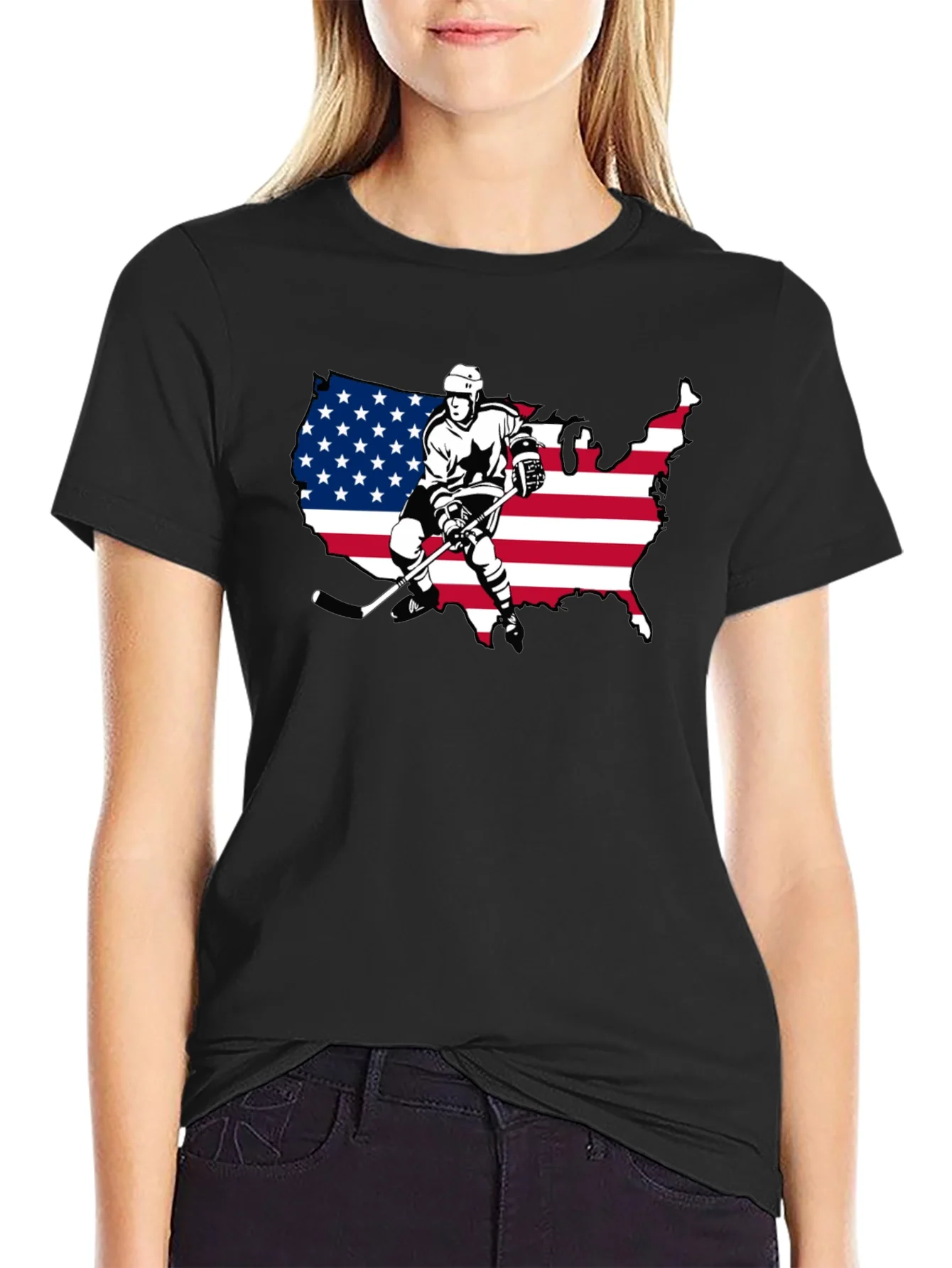 USA Hockey Graphic Tee - Patriotic Style