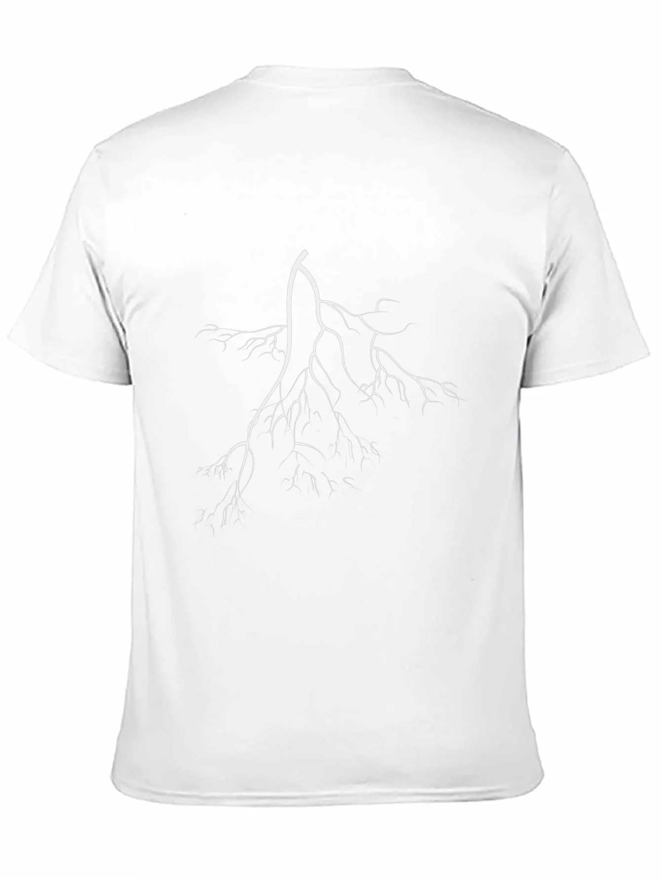 Black T-Shirt with White Lightning Bolt Graphic